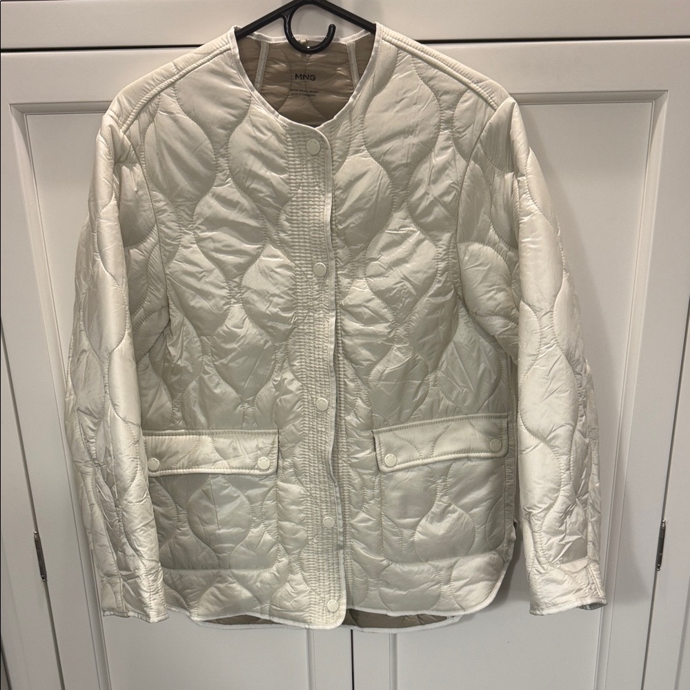 Mango Women's Off-White light weight Puffer Jacket